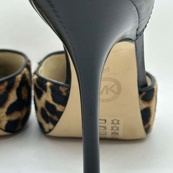 NEW! Michael Kors Leopard Print Ankle Strap Stiletto Heels - Picture 10 of 12
